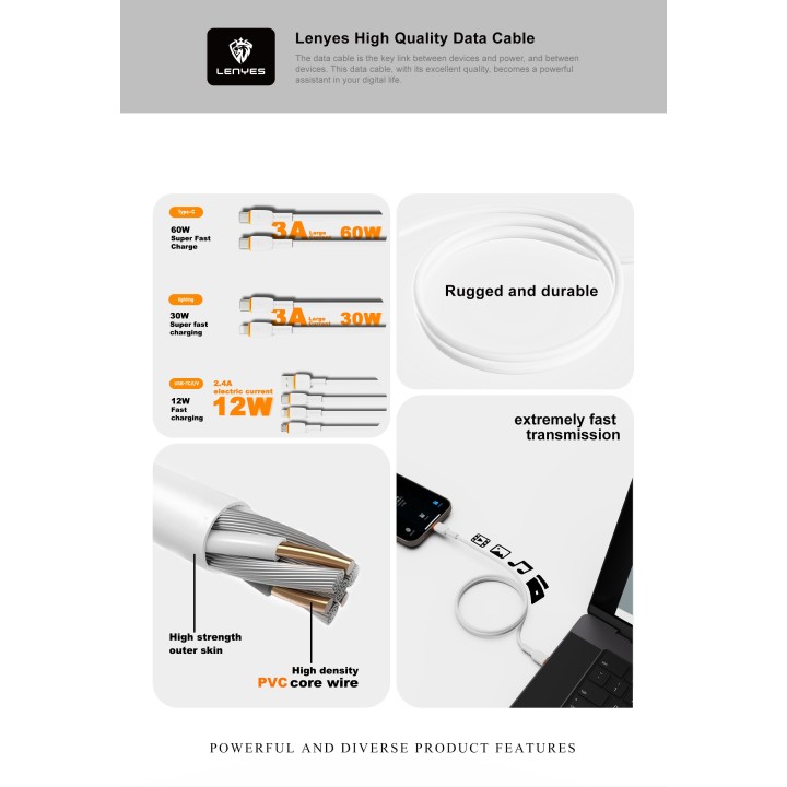 Cable Lenyes LC545 TC-TC – 60W
