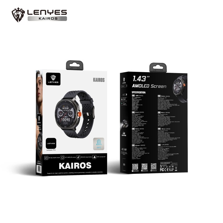 Reloj inteligente Lenyes Kairos Black – Smartwatch GPS KAIROS Negro