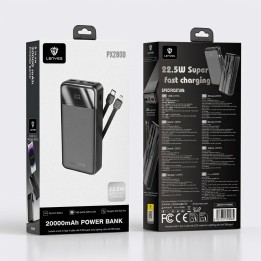 Power Bank Lenyes PX280D – 20000mAh 22.5W con Cables