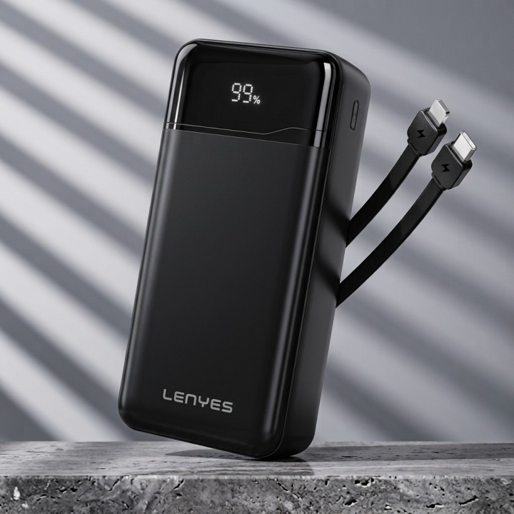 Power Bank Lenyes PX280D – 20000mAh 22.5W con Cables