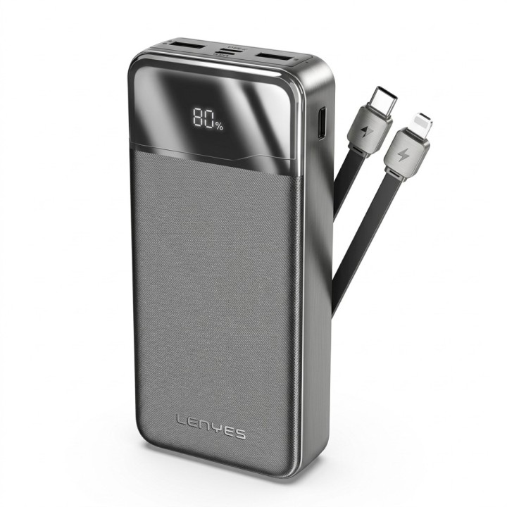 Power Bank Lenyes PX280D – 20000mAh 22.5W con Cables