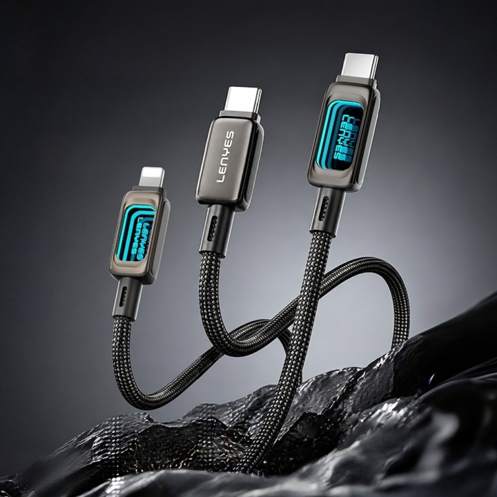 Cable Lenyes LC570 TC-TC – USB-C a USB-C 100W Abyss Mirror LC570