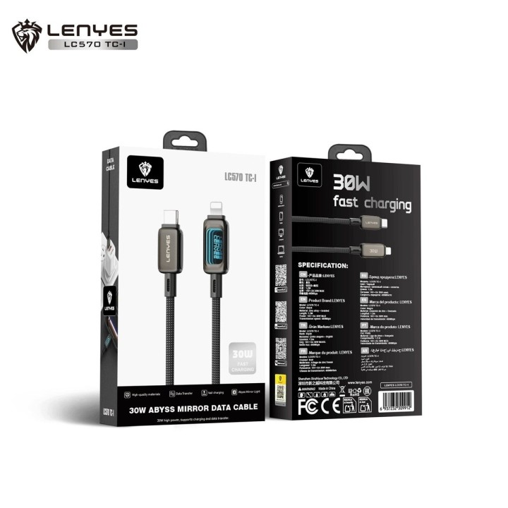 Cable Lenyes LC570TC-I – USB-C a Lightning 30W Abyss Mirror LC570