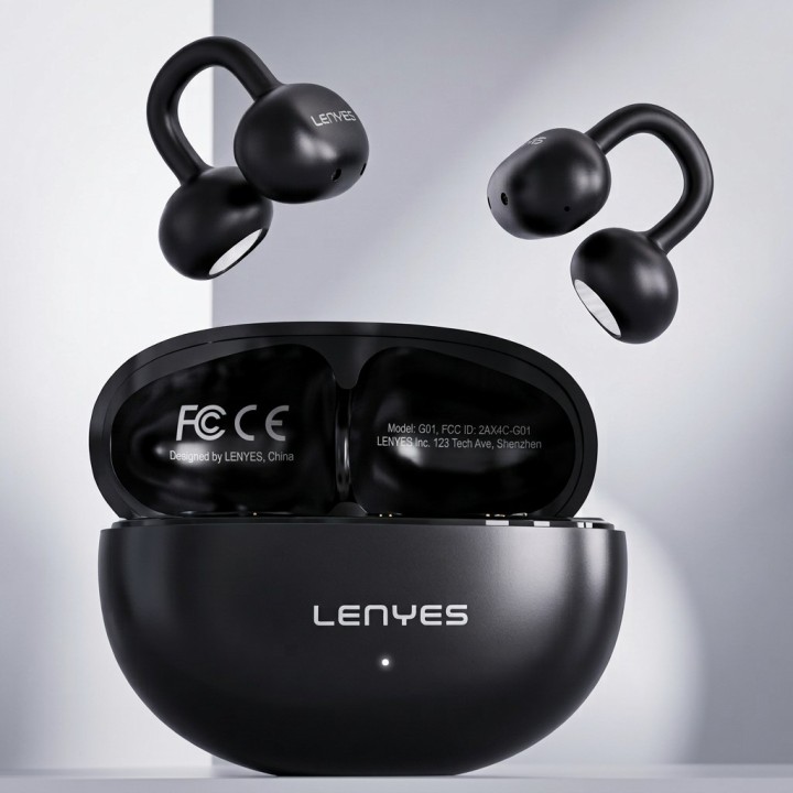 Auriculares Inalámbricos Lenyes AIR 208 – Clip-On Negro