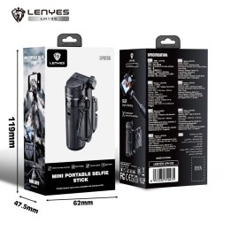 Palo Selfie Lenyes LPH135 – con Bluetooth y Trípode Negro
