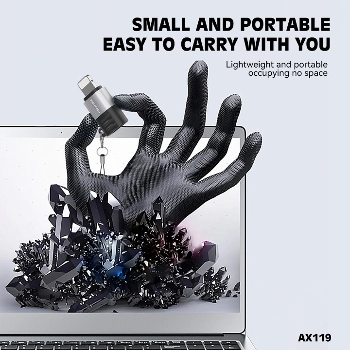Adaptador OTG Lenyes AX119 – Micro USB a Lightning