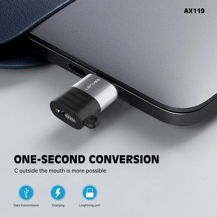 Adaptador OTG Lenyes AX119 – Micro USB a Lightning