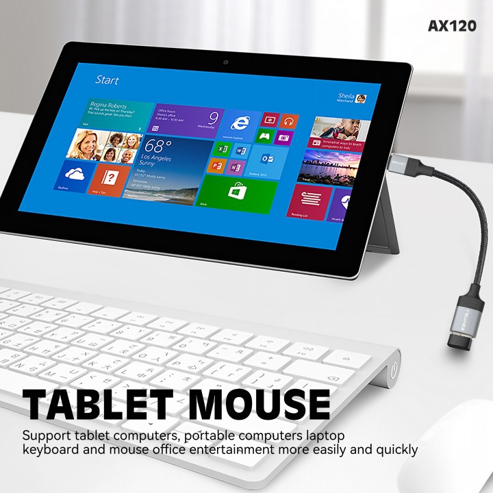 Adaptador OTG Lenyes AX120 – USB a Micro USB – Cable Trenzado