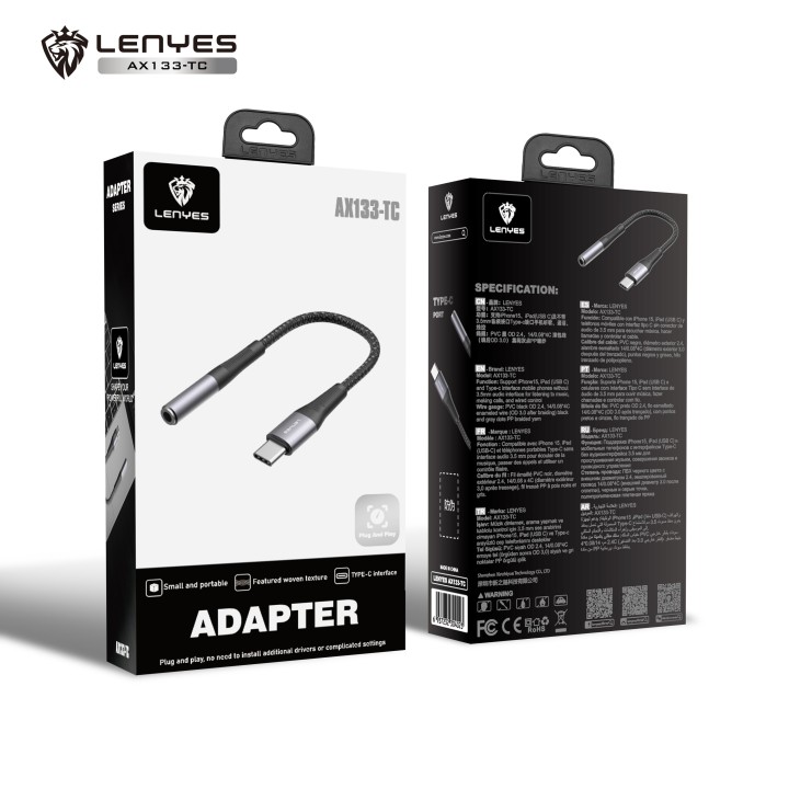 Adaptador de Audio Lenyes AX133i – AX133-I Lightning a Jack 3.5mm