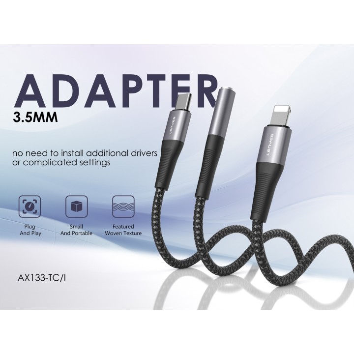Adaptador de Audio Lenyes AX133i – AX133-I Lightning a Jack 3.5mm