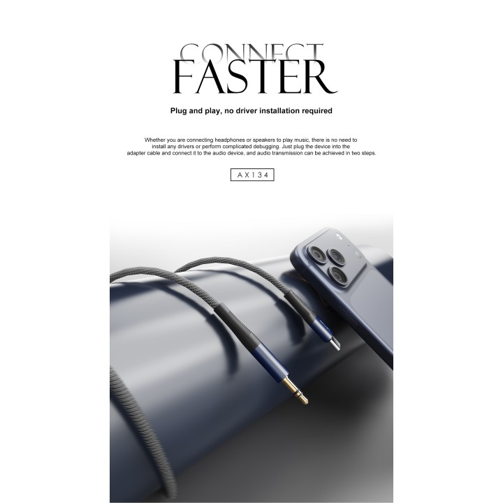 Cable Adaptador de Audio Lenyes AX134-i – Lightning a Jack 3.5mm