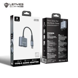 Adaptador de Audio y Carga Lenyes AX136 – 2 en 1 – USB-C a Jack