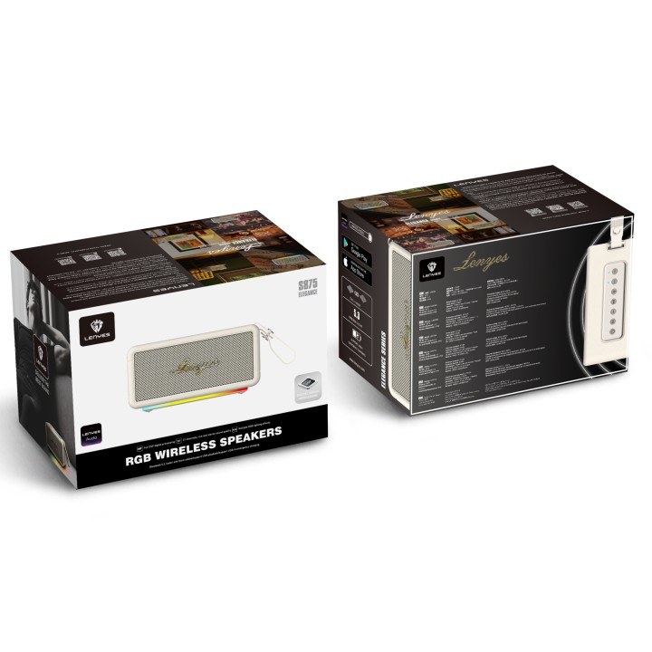 Altavoz Bluetooth Lenyes S875 Elegance Beige – V5.3 40W IPX6