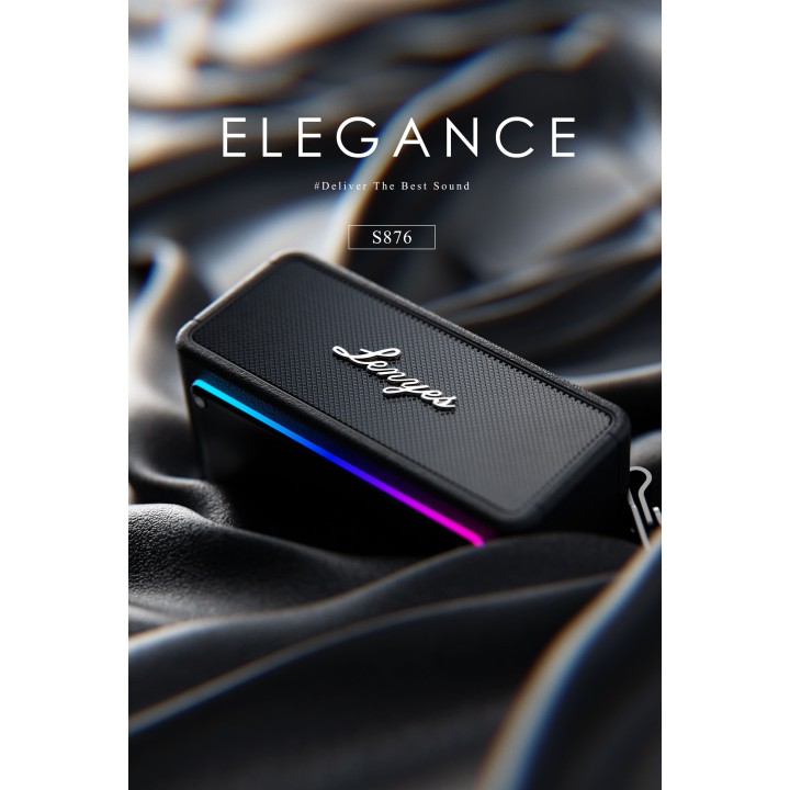 Altavoz Bluetooth Lenyes S876 Elegance Beige – V5.3 90W Peak