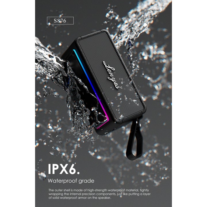 Altavoz Bluetooth Lenyes S876 Elegance Beige – V5.3 90W Peak