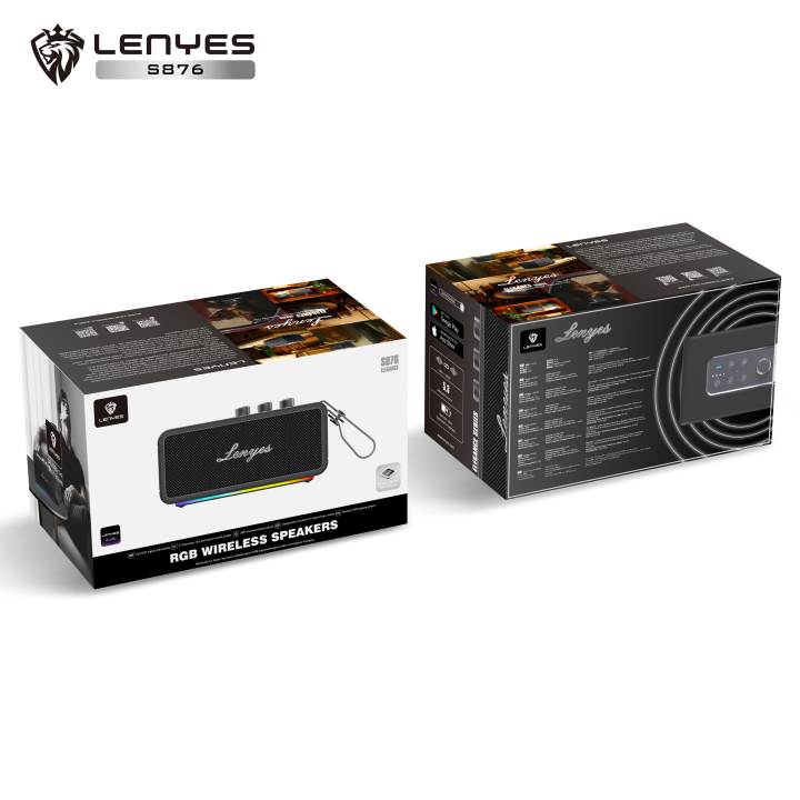 Altavoz Bluetooth Lenyes S876 Elegance Negro – V5.3 90W Peak