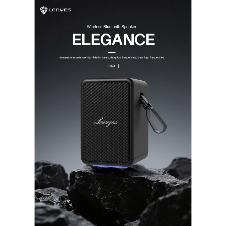 Altavoz Bluetooth Lenyes S874 Elegance Negro – V5.3 15W