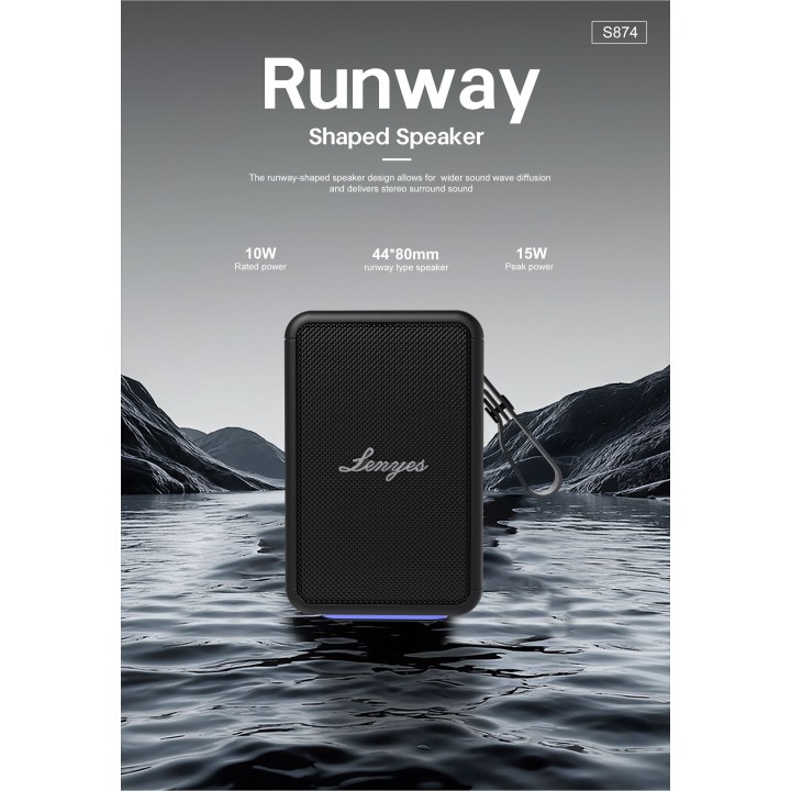 Altavoz Bluetooth Lenyes S874 Elegance Negro – V5.3 15W