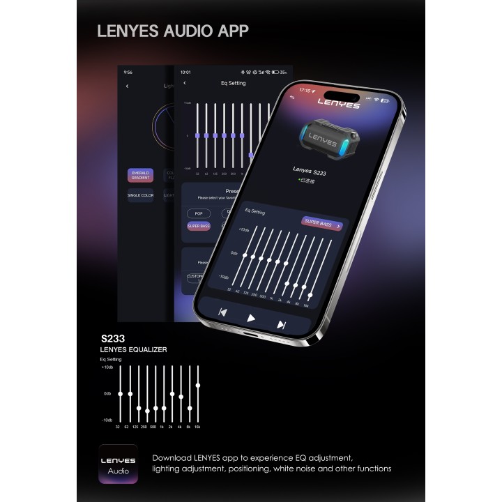 Altavoz Bluetooth Lenyes S233 Rugged – V5.3 12W