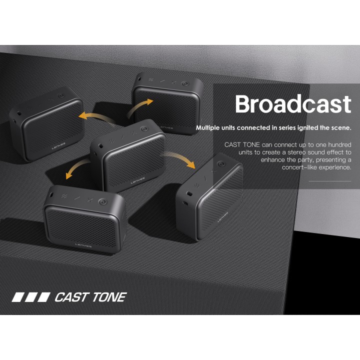 Altavoz Bluetooth Lenyes CastTone – 12W Ultra-Portátil