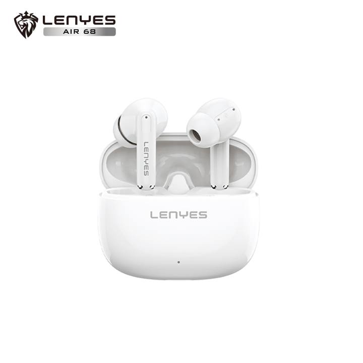 Auriculares TWS Lenyes Air 68 Blanco – Premium TWS