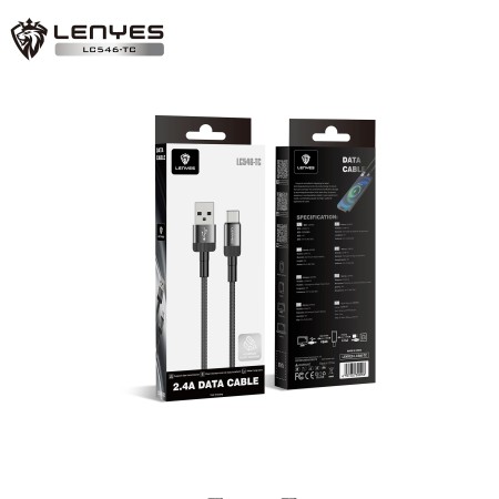 Cable USB-C Lenyes LC546-TC | 2.4A 12W Reforzado y Duradero
