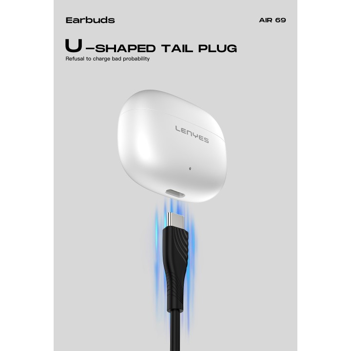 Auriculares TWS Lenyes Air 69 Negro – Elite TWS