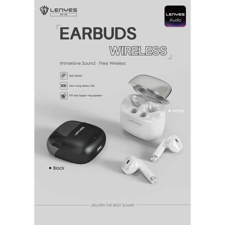 Auriculares TWS Lenyes Air 102 Blanco – Pro TWS