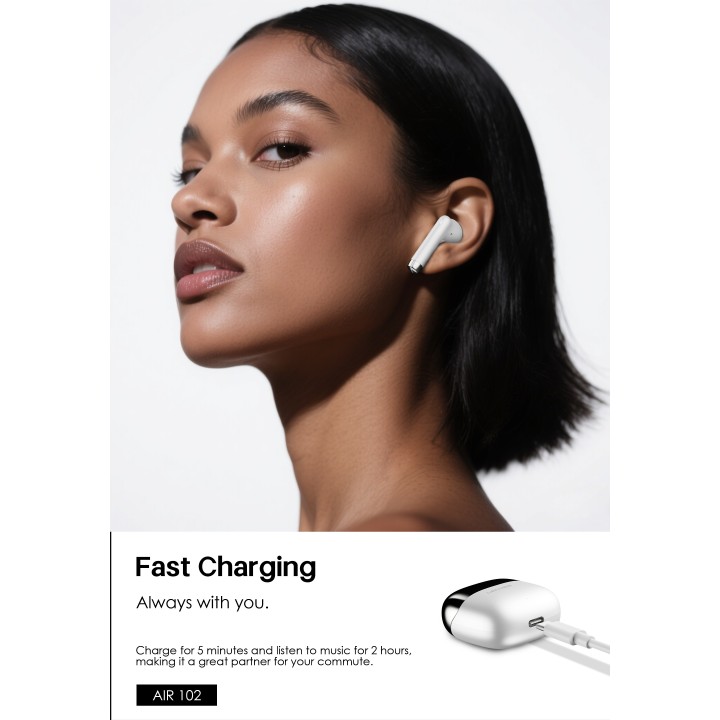 Auriculares TWS Lenyes Air 102 Negro – Pro TWS