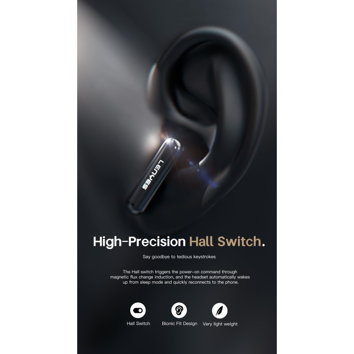Auriculares TWS Lenyes SreneX Negro – TWS ANC+ENC 6 Micrófonos