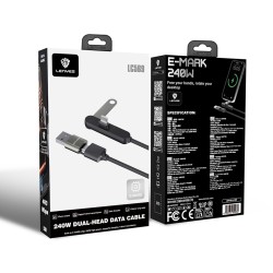Cable Dual Type-C con Stand 240W Lenyes LC569 | Mayorista