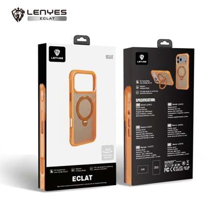 Funda Magnética con Soporte Eclat iPhone 18 Pro Naranja | Mayorista