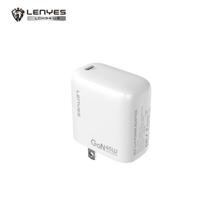 Cargador GaN 45W 1x USB-C Lenyes LCH94-US Blanco | Mayorista
