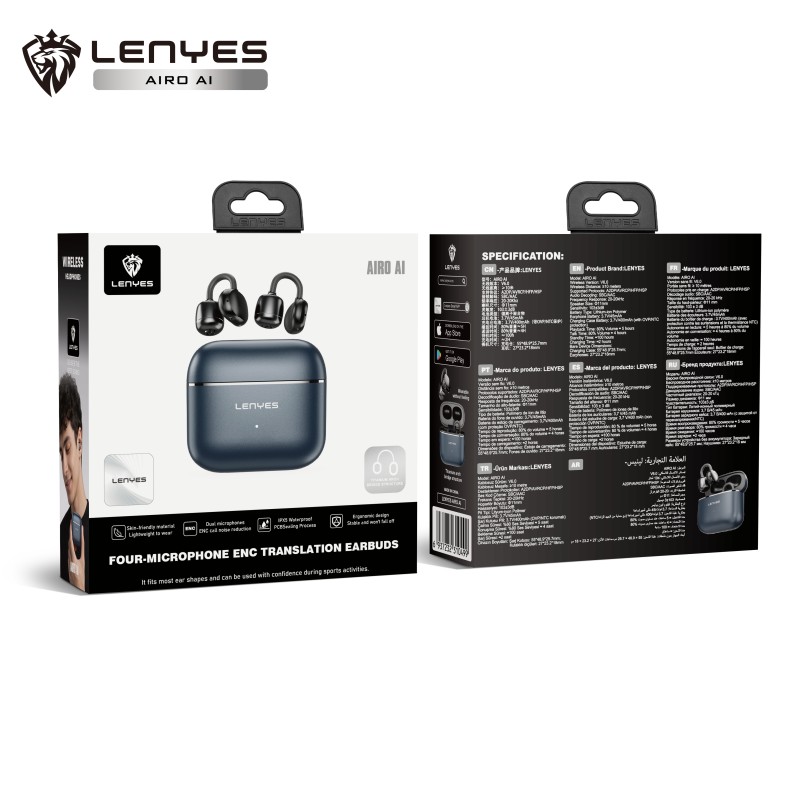 Auriculares Inalámbricos AIRO AI Traductor Lenyes Negro | Mayorista