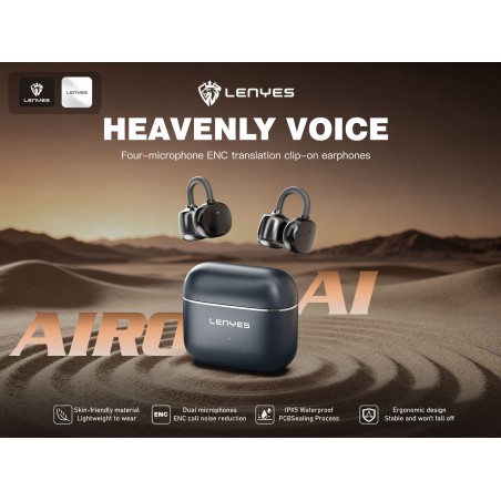 Auriculares Inalámbricos AIRO AI Traductor Lenyes Negro | Mayorista