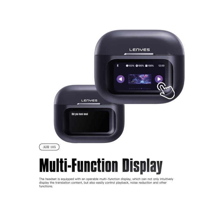 Auriculares TWS Lenyes Air 105 – TWS con Pantalla Táctil
