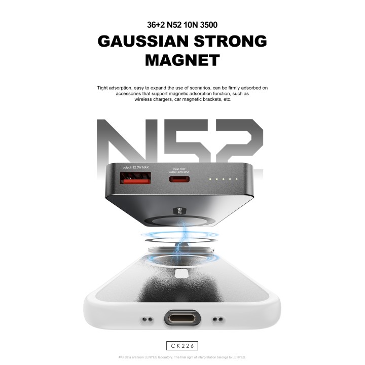 Funda Lenyes CK226: MagSafe con Soporte de Cámara Metálico y Protección N52