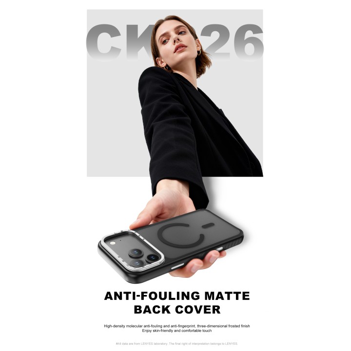 Funda Lenyes CK226: MagSafe con Soporte de Cámara Metálico y Protección N52