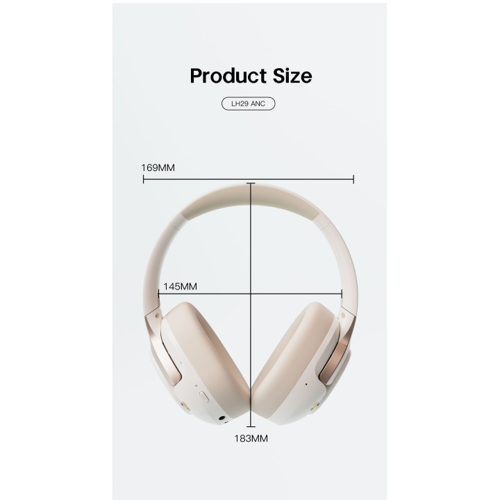 Auriculares de diadema Lenyes LH29ANC Negro – Cascos Bluetooth V5.4