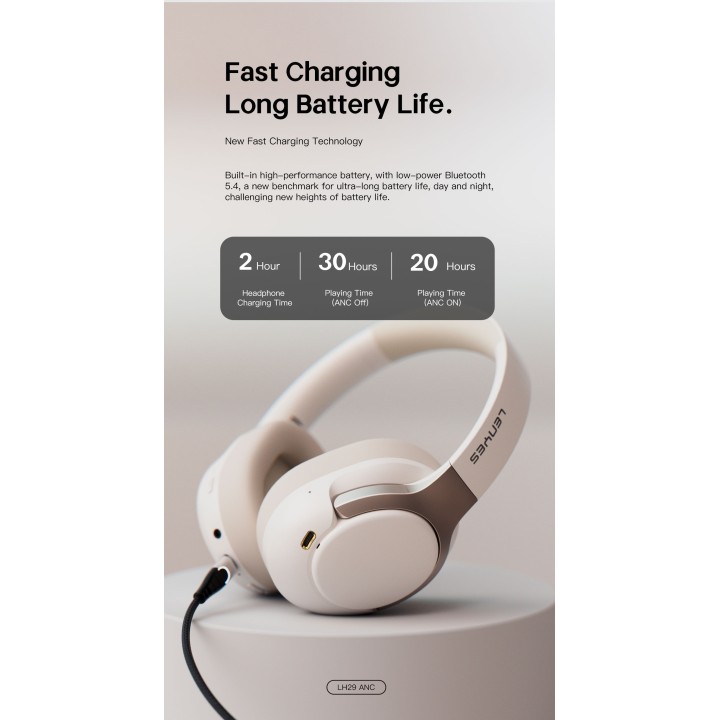 Auriculares de diadema Lenyes LH29ANC Blanco – Cascos Bluetooth