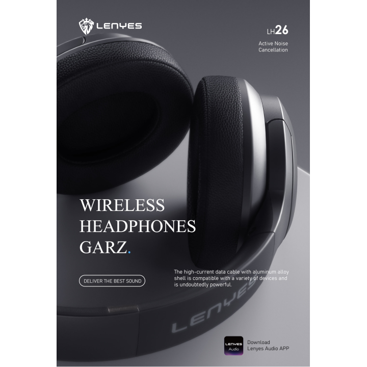 Auriculares de diadema Lenyes LH26ANC Negro – Cascos Bluetooth V5.4