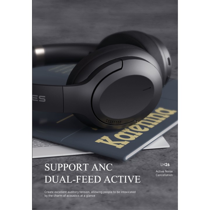 Auriculares de diadema Lenyes LH26ANC Negro – Cascos Bluetooth V5.4