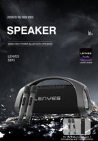 LENYES S873 Altavoz Bluetooth Premium IPX6 TWS Alta Resolución Negro