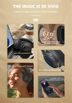 LENYES LH61 Auriculares Bluetooth 40mm Plegables Dual Modo Negro