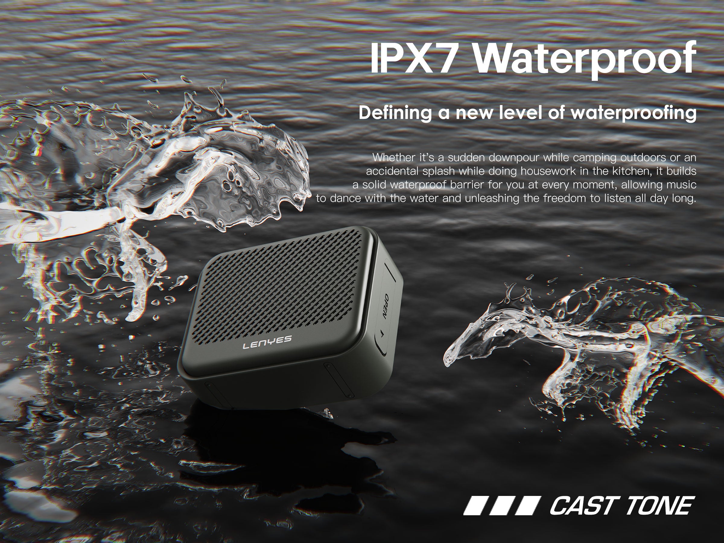 LENYES CAST TONE Altavoz Bluetooth Portátil Impermeable IP67 12W