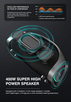 LENYES S873 Altavoz Bluetooth Premium IPX6 TWS Alta Resolución Negro