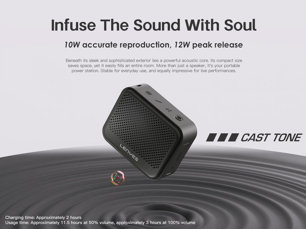 LENYES CAST TONE Altavoz Bluetooth Portátil Impermeable IP67 12W