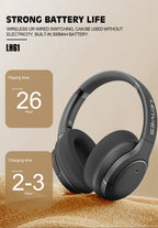 LENYES LH61 Auriculares Bluetooth 40mm Plegables Dual Modo Negro