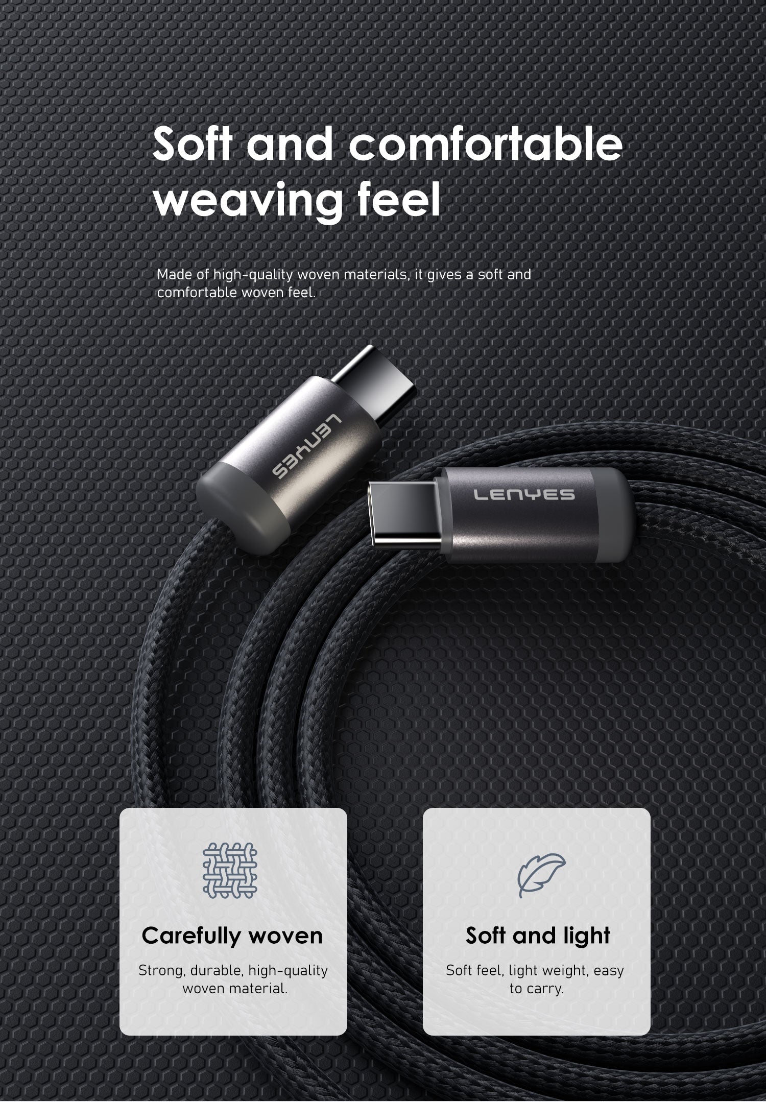 Cable Magnético 60W Lenyes LC527 Type-C