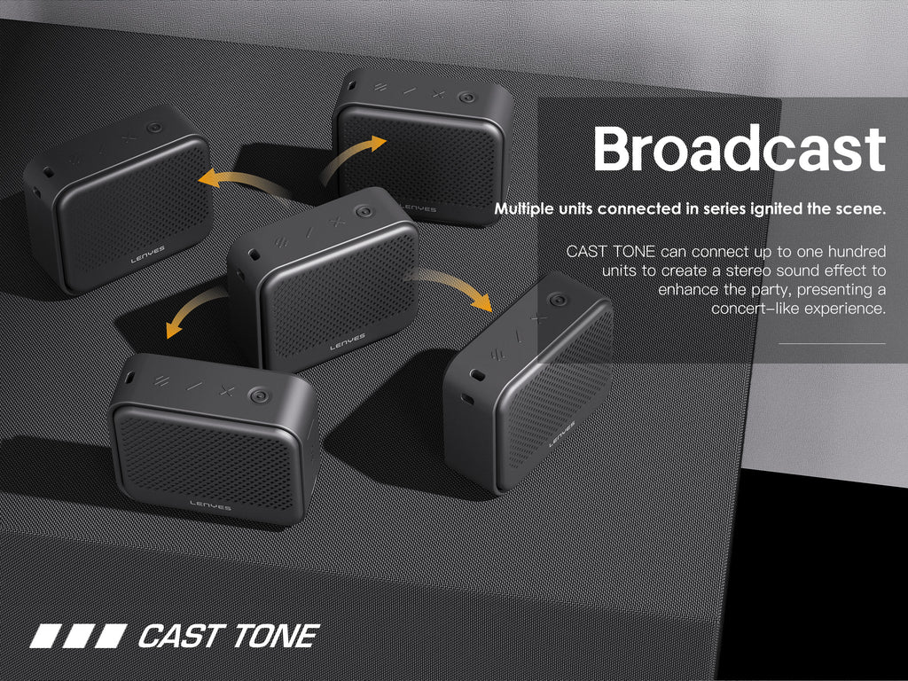 LENYES CAST TONE Altavoz Bluetooth Portátil Impermeable IP67 12W